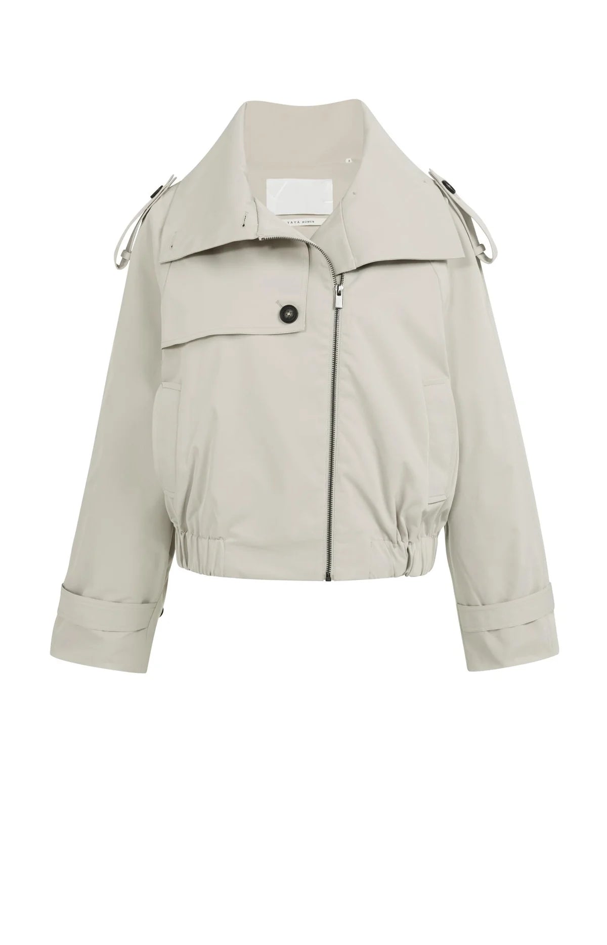 KORT BOMBERJACK MET TRENCHCOATDETAILS | YAYA