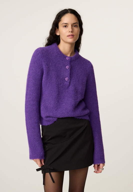 COCO PULLOVER LS DEEP PURPLE | FABIENNE CHAPOT