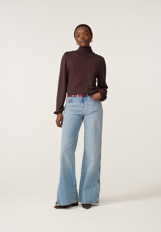MOLLY TURTLENECK PULLOVER COCOA | FABIENNE CHAPOT