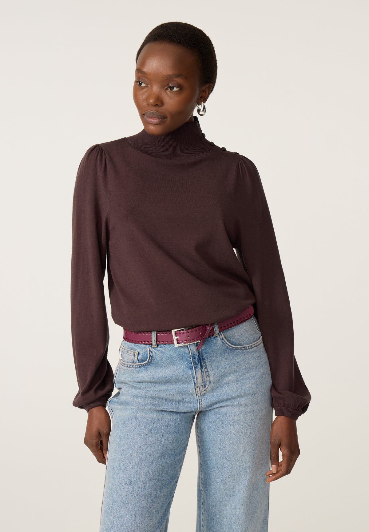 MOLLY TURTLENECK PULLOVER COCOA | FABIENNE CHAPOT