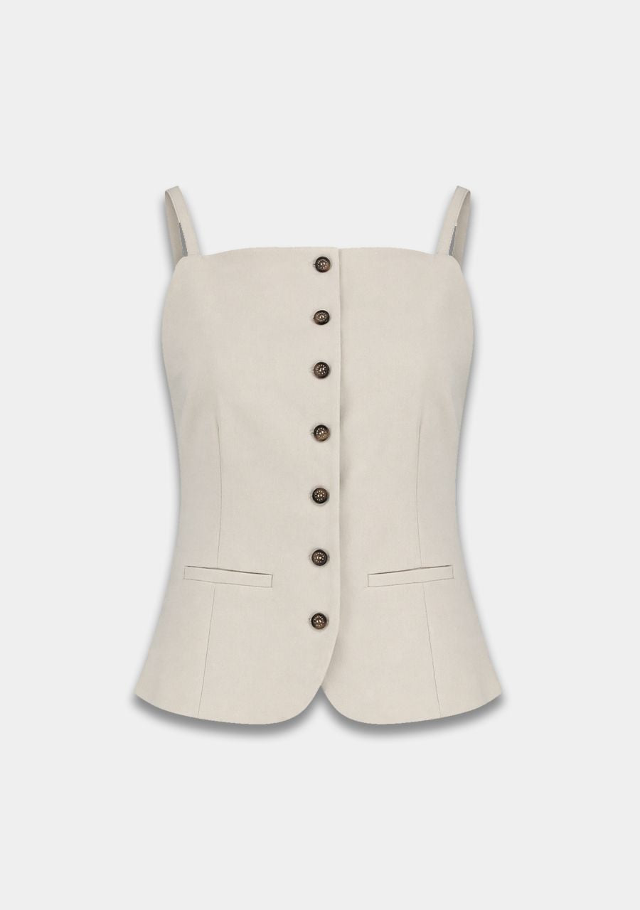 GILET REY ECRU | HARPER & YVE
