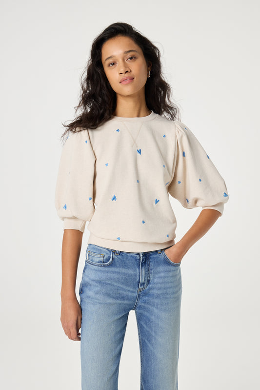 JANA SS SWEATER OATMEAL MELANGE | FABIENNE CHAPOT