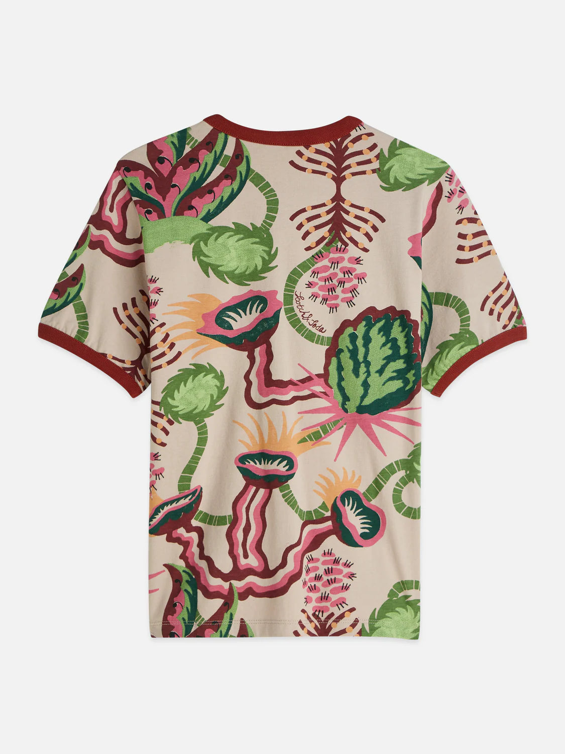 PRINTED T-SHIRT DESERT FLORAL CAYON CLAY | SCOTCH & SODA