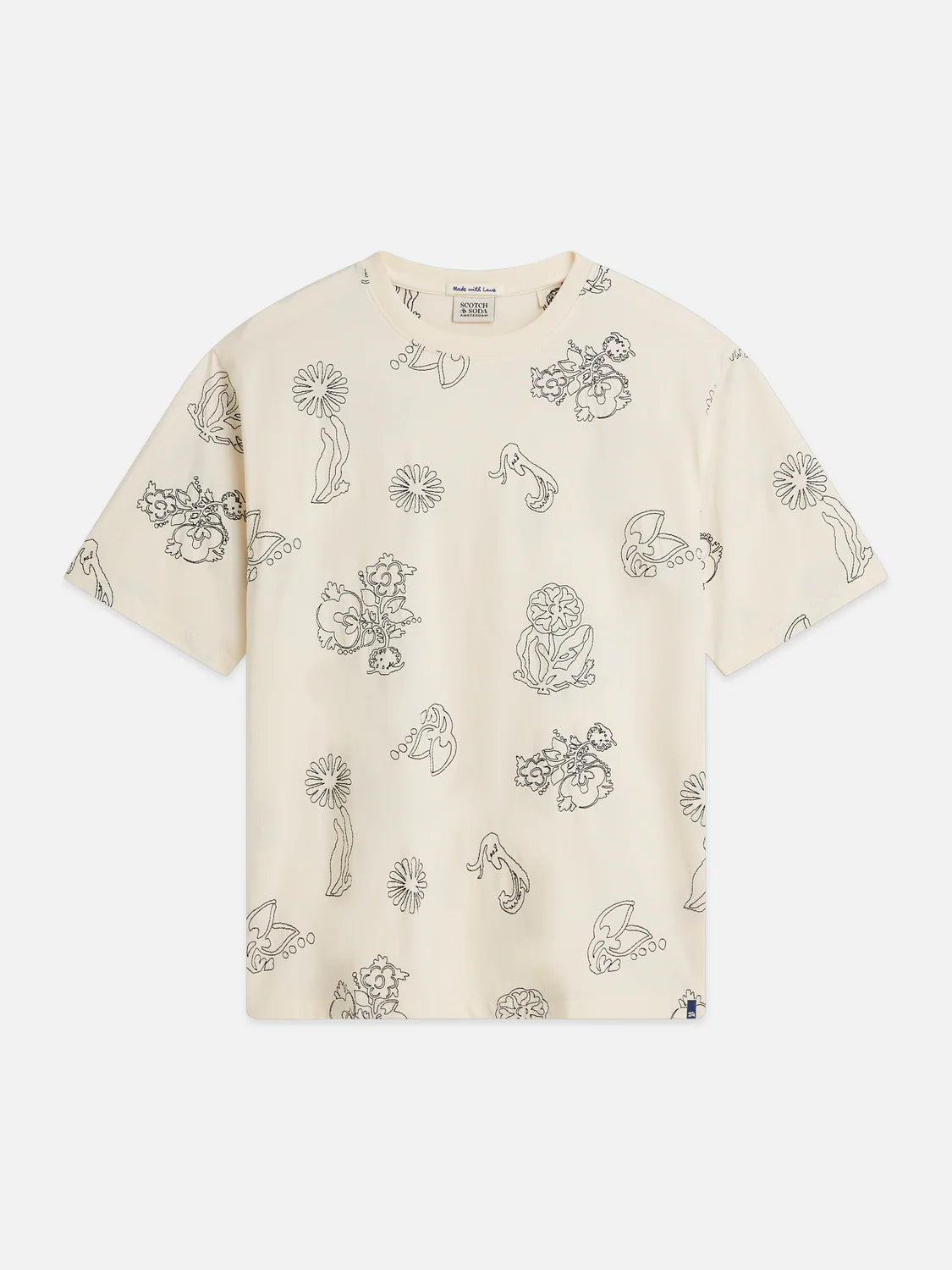 EMBROIDERED LOOSE T-SHIRT | SCOTCH & SODA