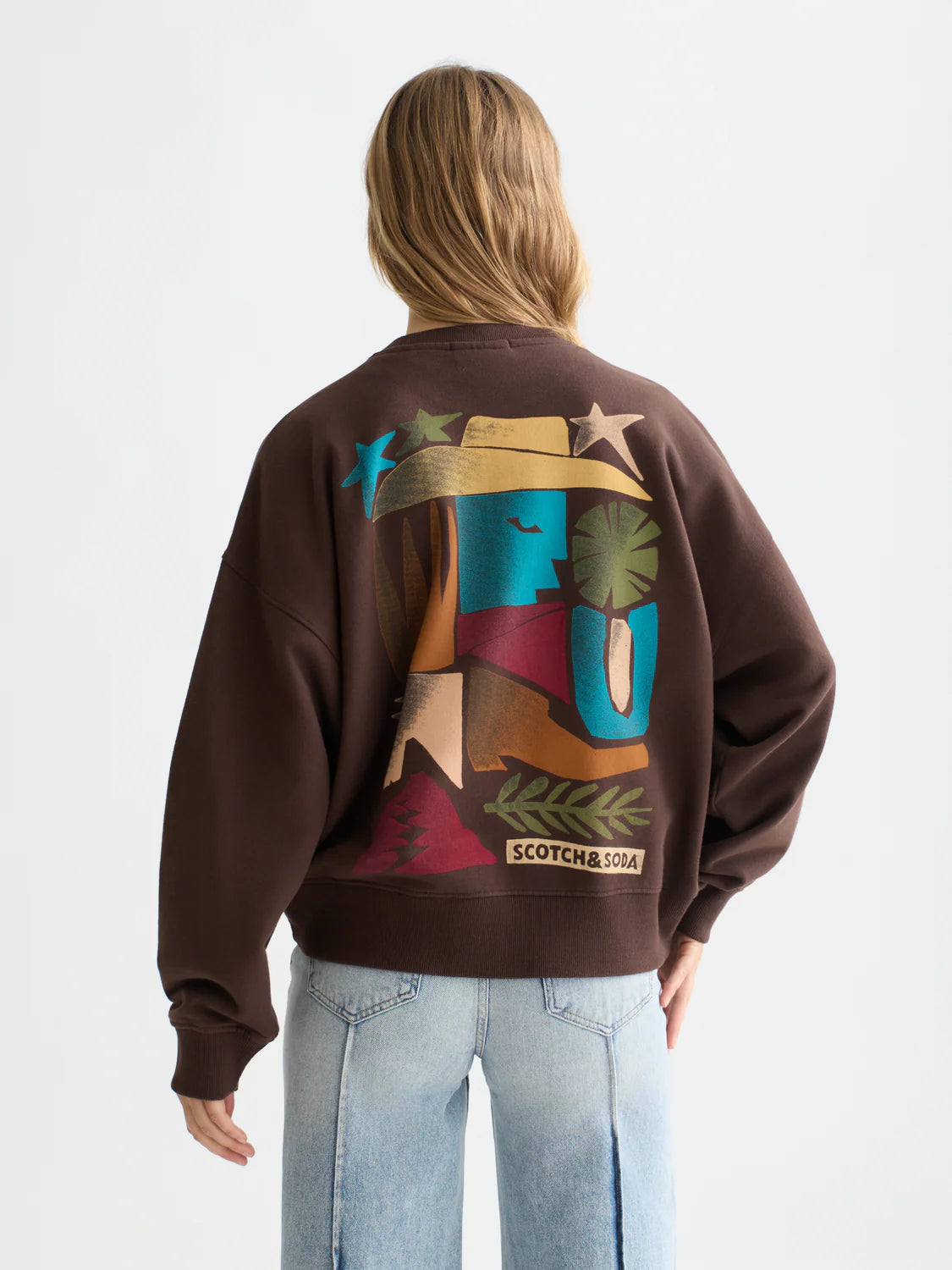 FRONT BACK ARTWORK OVERSIZED-FIT SWEATSHIRT | SCOTCH & SODA