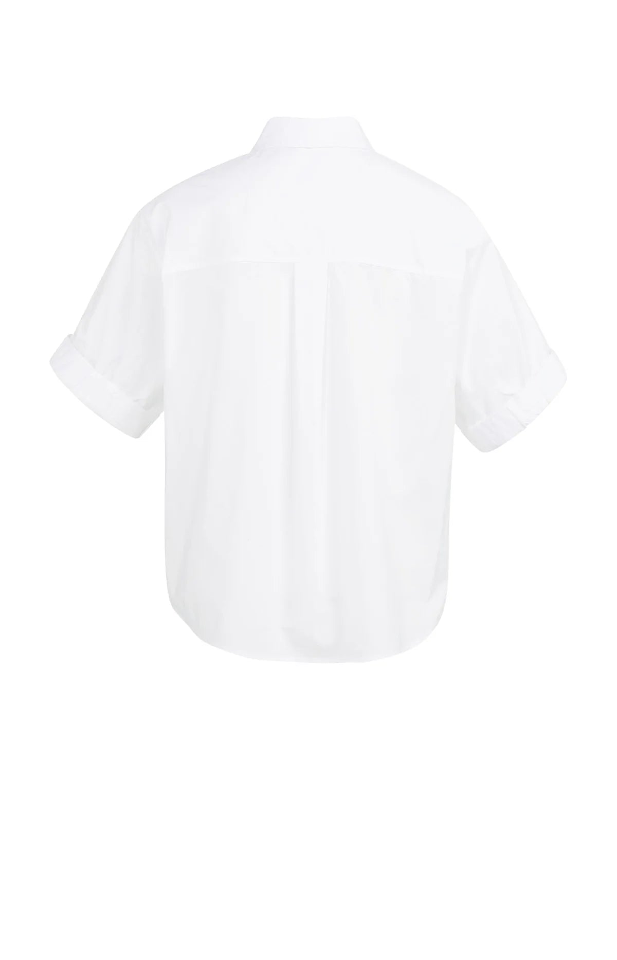 BLOUSE MET KORTE OMGESLAGEN MOUWEN KRAAG | YAYA