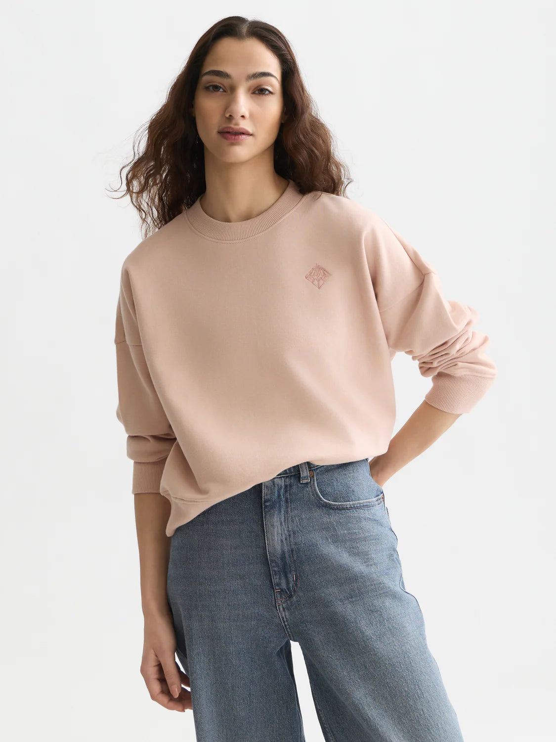 EMBROIDERED LOGO RELAXED SWEATSHIRT | SCOTCH & SODA