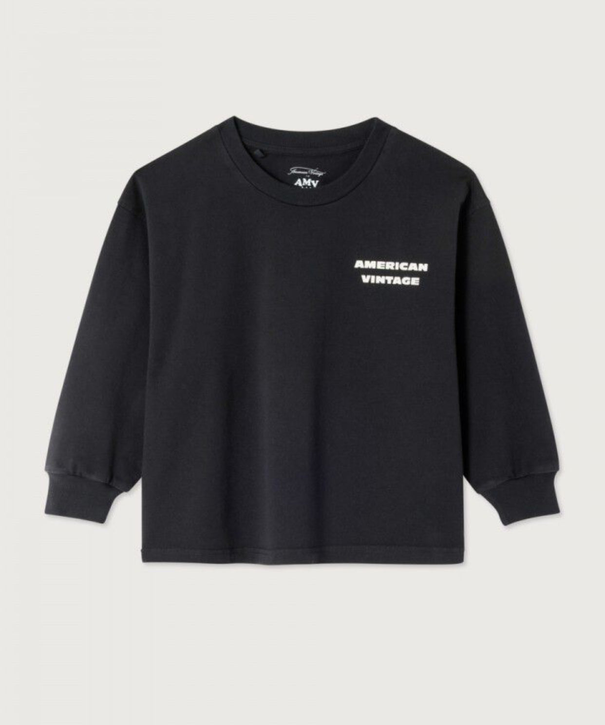 KINDER T-SHIRT FIZVALLEY ZWART | AMERICAN VINTAGE