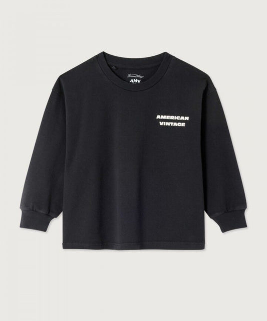 KINDER T-SHIRT FIZVALLEY ZWART | AMERICAN VINTAGE