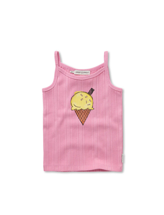 GIRLS SPAGHETTI TOP ICE CREAM | SPROET & SPROUT