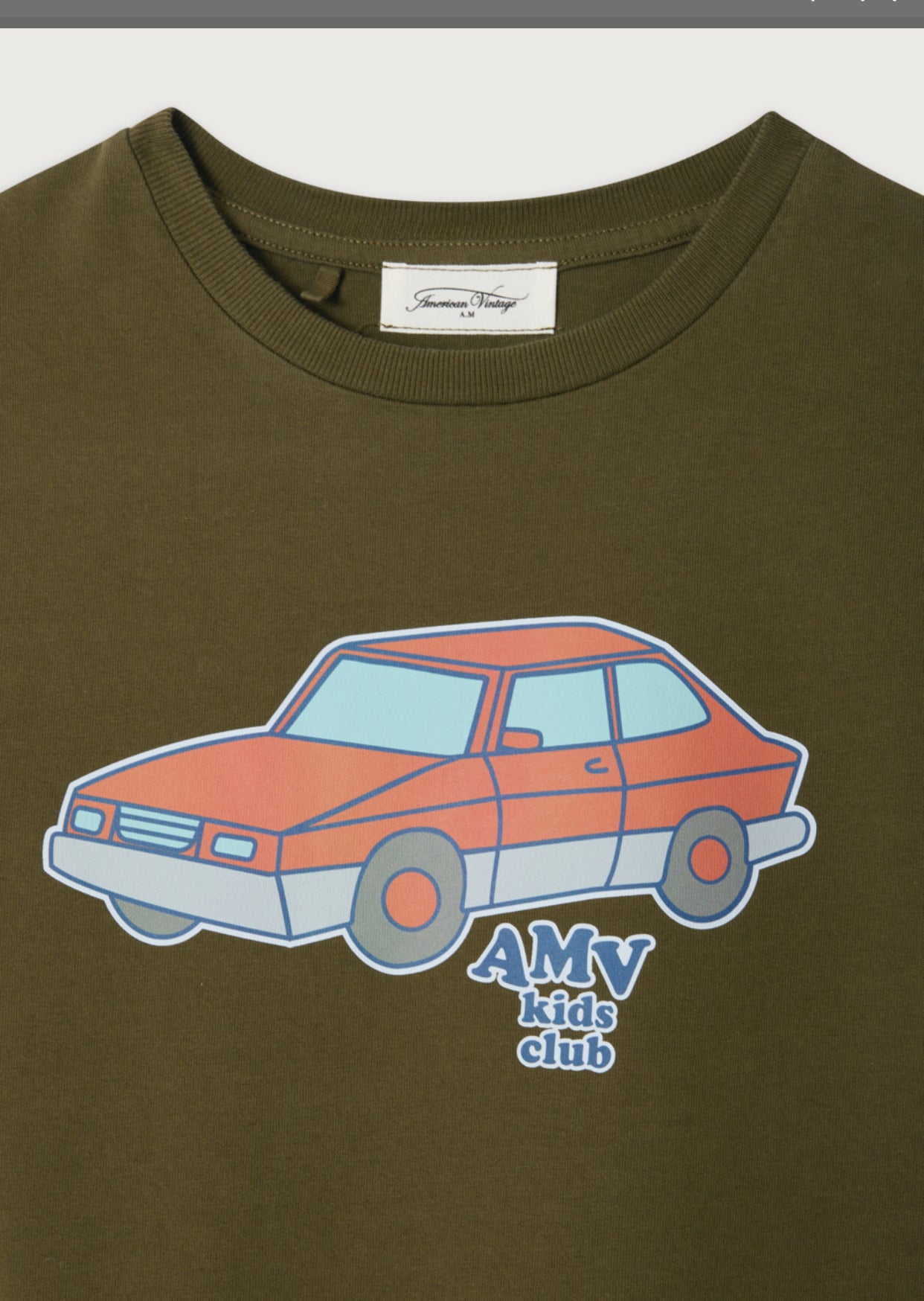 T-SHIRT FIZVALLEY ARMY GREEN | AMERICAN VINTAGE