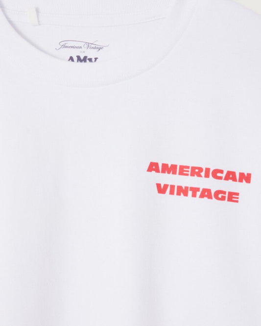 KINDER T-SHIRT FIZVALLEY WIT| AMERICAN VINTAGE