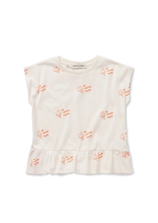 PEPLUM T-SHIRT ICE CREAM PRINT | SPROET & SPROUT