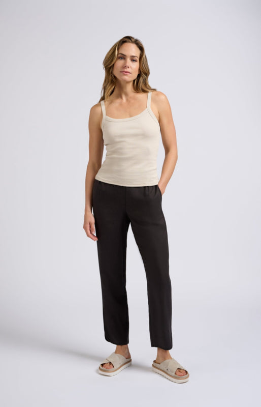 GEWEVEN BROEK MET ELASTISCHE TAILLE | YAYA