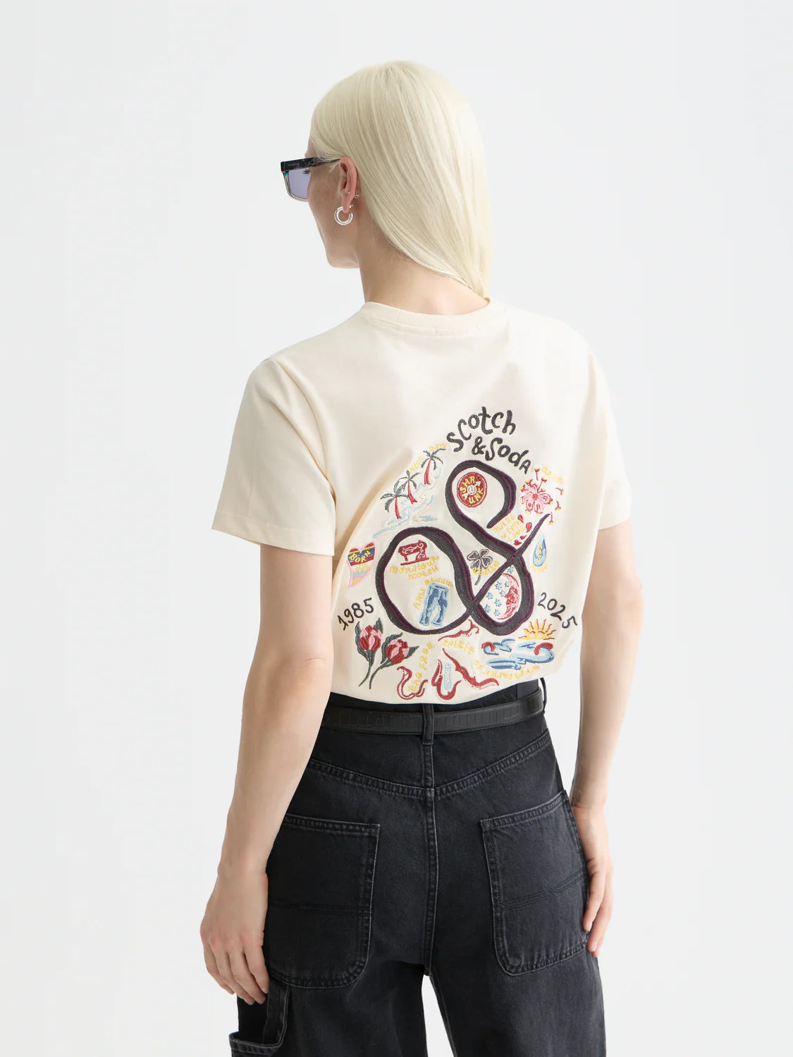 THE 40TH ANNIVERSARY WASHED ARTWORK REGULAR FIT T-SHIRT | SCOTCH & SODA