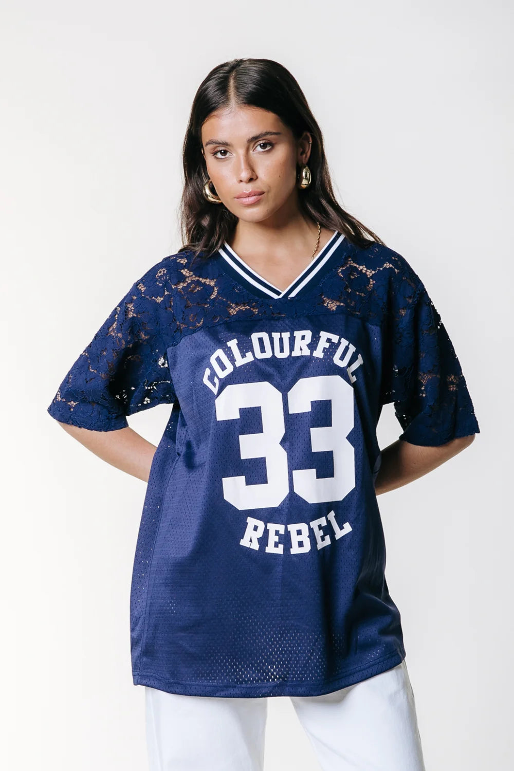 TAYLA 33 FOOTBALL T-SHIRT | COLOURFUL REBEL