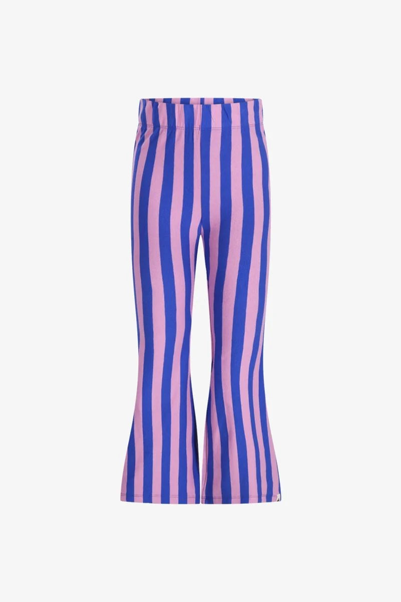 NENA FLARED BROEK BLAUW ROZE MAGIC