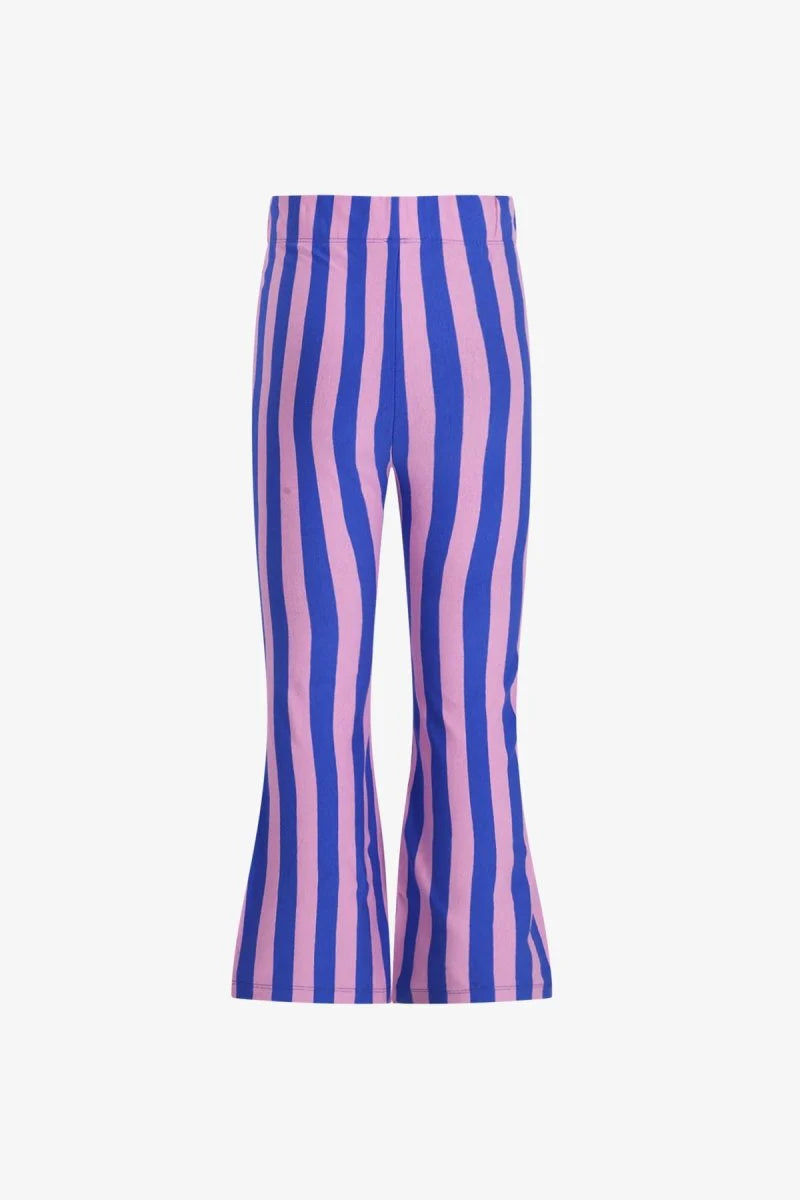NENA FLARED BROEK BLAUW ROZE MAGIC