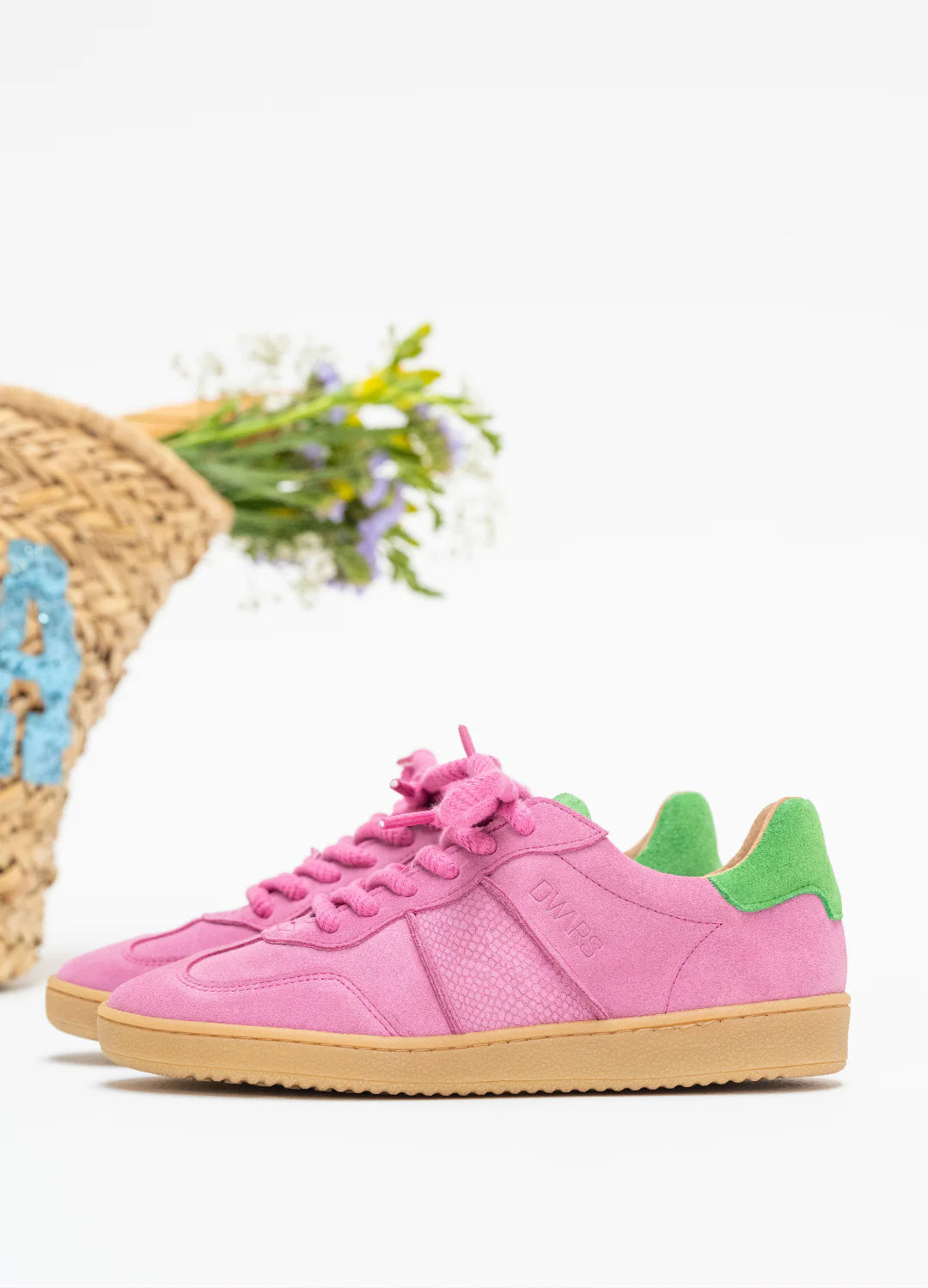 POONA SNEAKER PINK GREEN SUEDE | DWRS