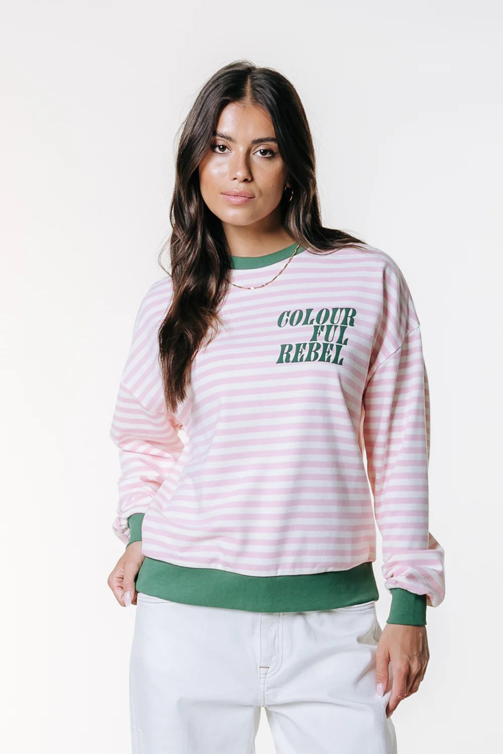 CONTRAST CUFF SWEAT | COLOURFUL REBEL