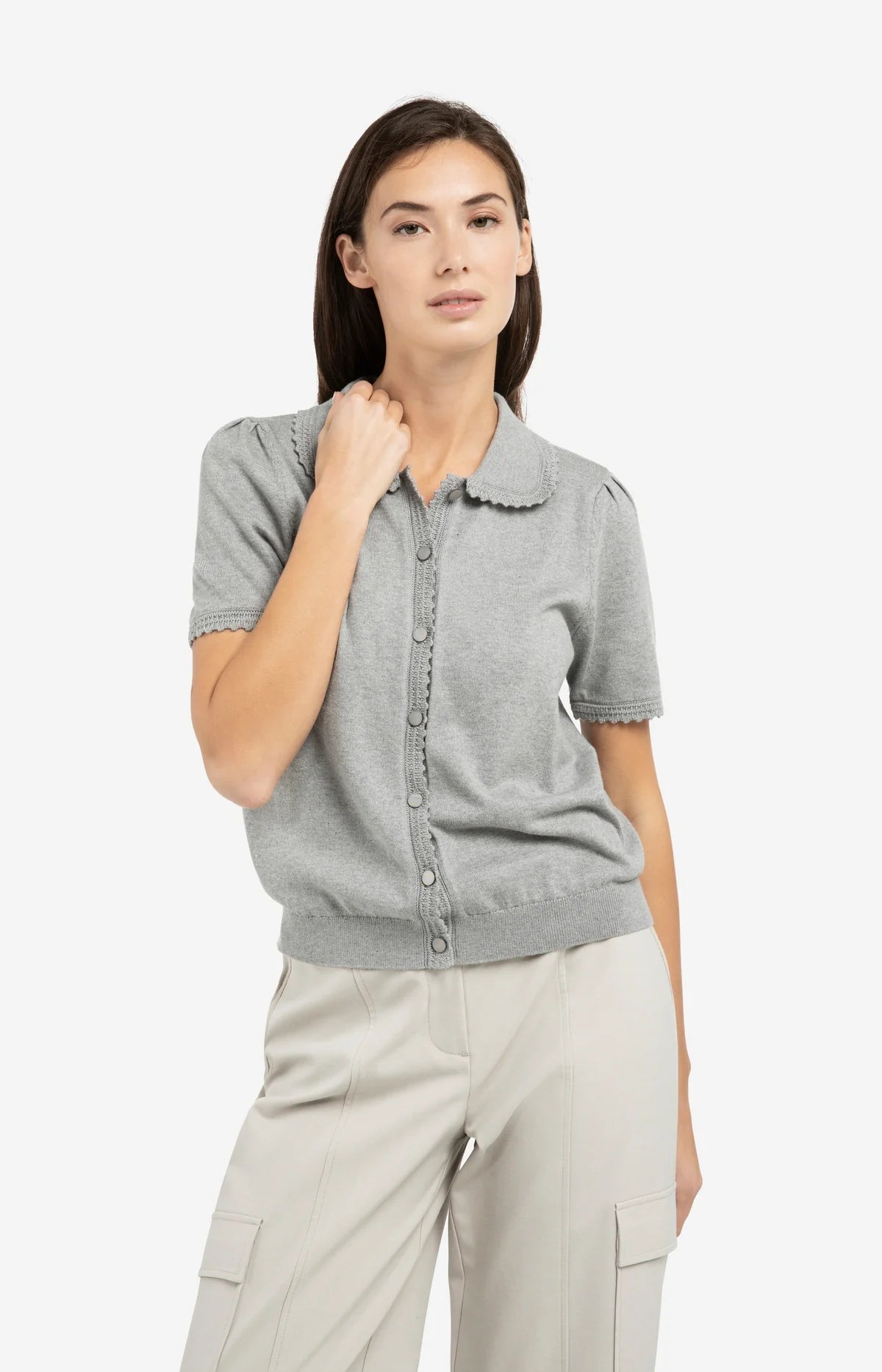 GEBREID VEST MET KNOOPJES | YAYA