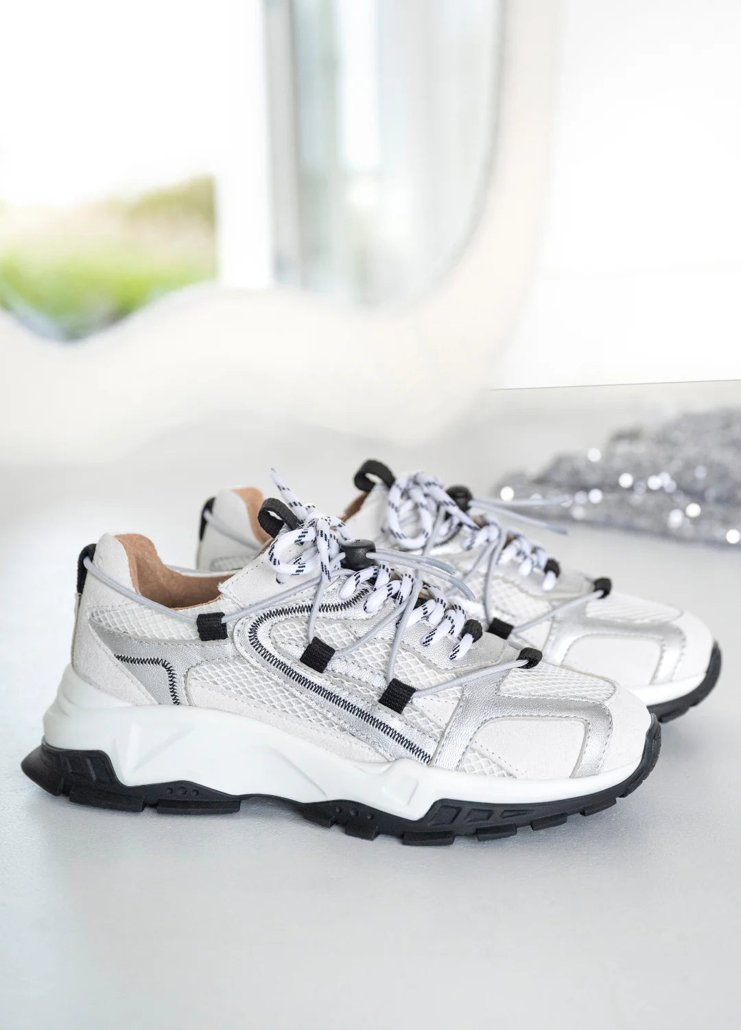 ISOLA MESH SNEAKERS GREY SILVER | DWRS