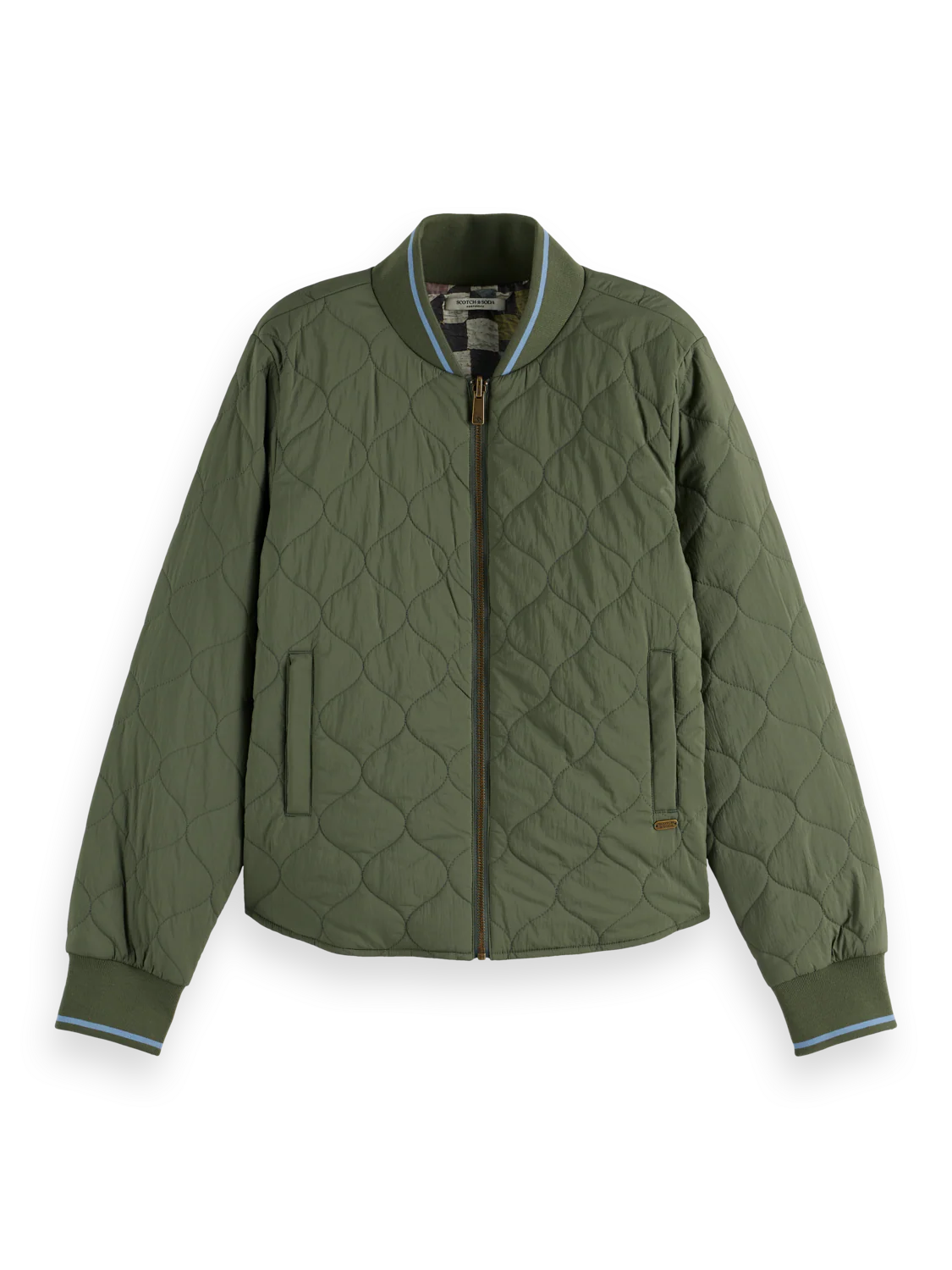 REVIRSIBLE QUILTED BOMBER THYME | SCOTCH & SODA
