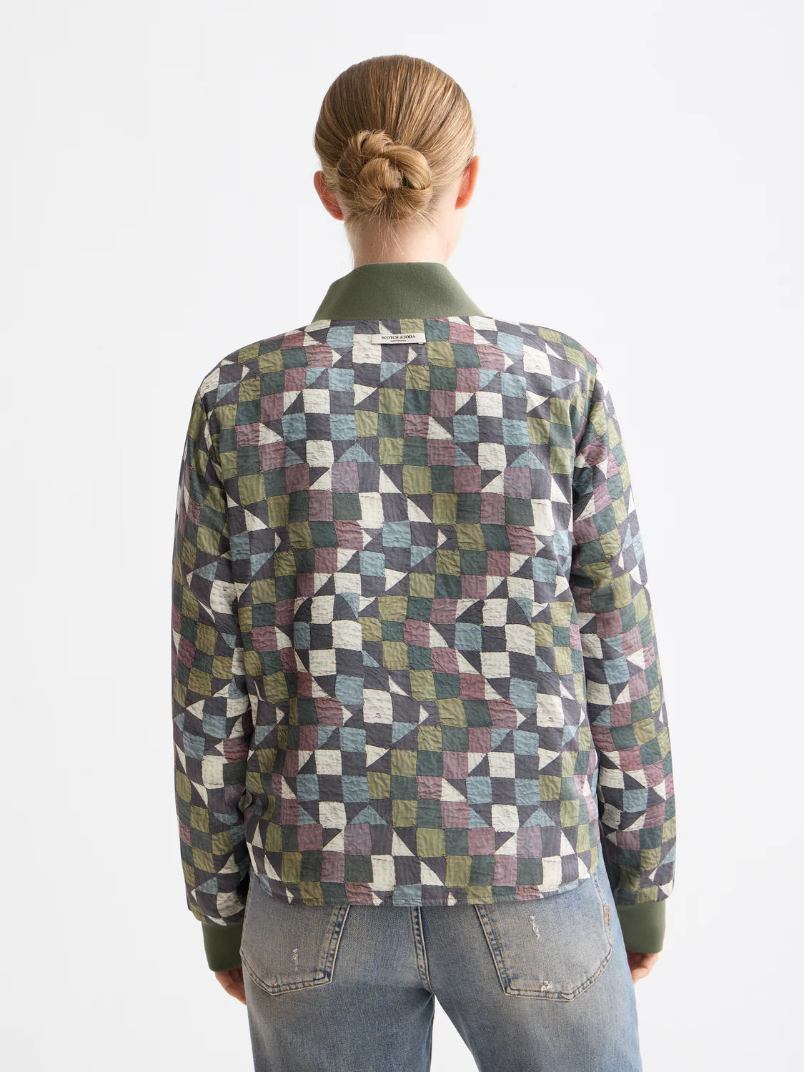 REVIRSIBLE QUILTED BOMBER THYME | SCOTCH & SODA