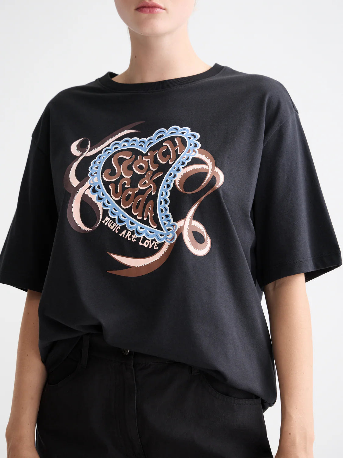 ARTWORK LOOSE FIT T-SHIRT METEORITE | SCOTCH & SODA