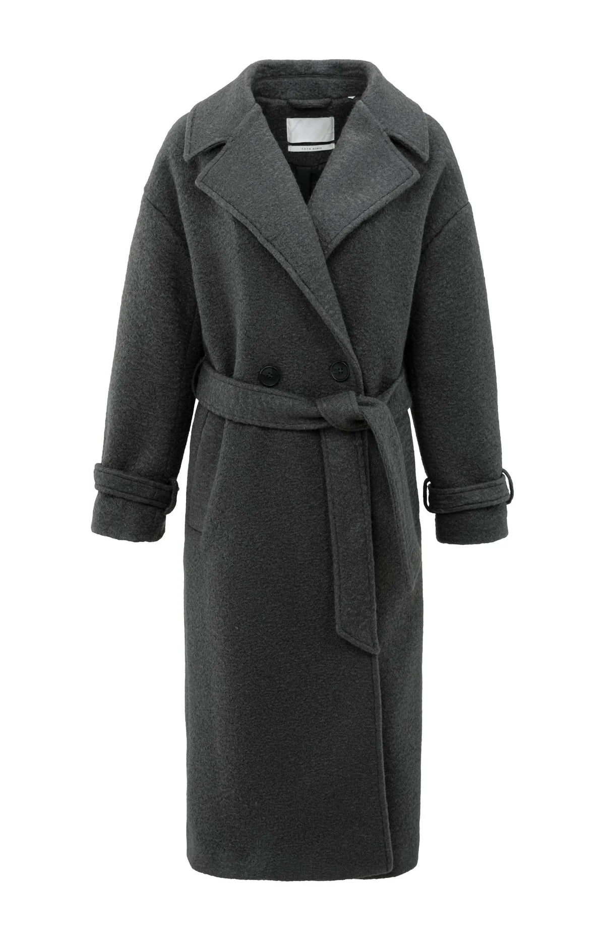 LANGE BOUCLÉ JAS MET CEINTUUR EN OVERSIZED PASVORM | YAYA