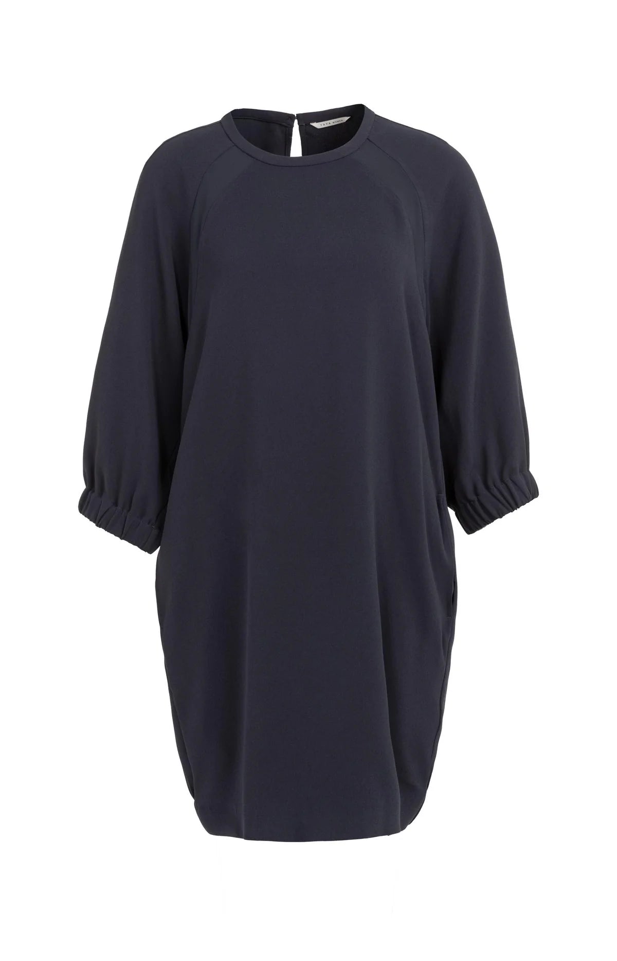 RAGLAN JURK MET RONDE HALS EN SCHOUDERINZET | YAYA