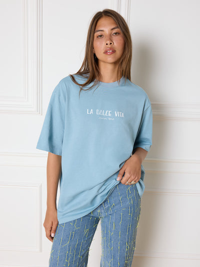 MAGGY T-SHIRT BLAUW | REFINED DEPARTMENT