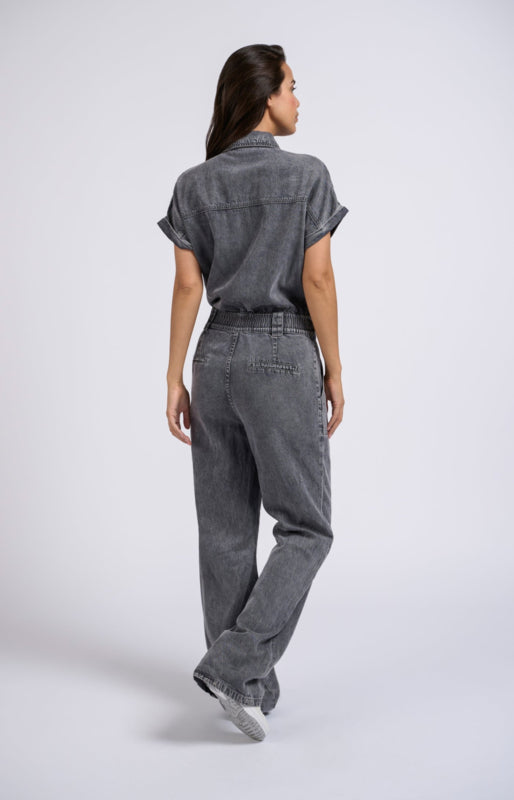 GREY DENIM JUMPSUIT | YAYA