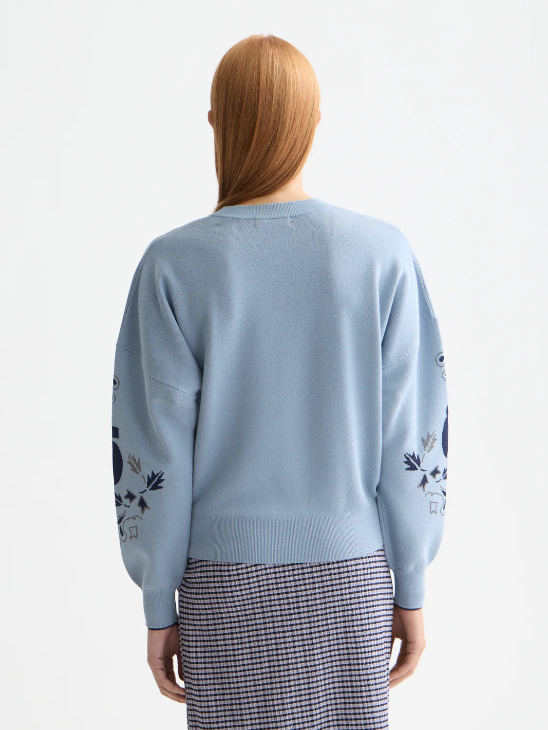 RELAXED JACQUARD PULLOVER BLUE | SCOTCH & SODA