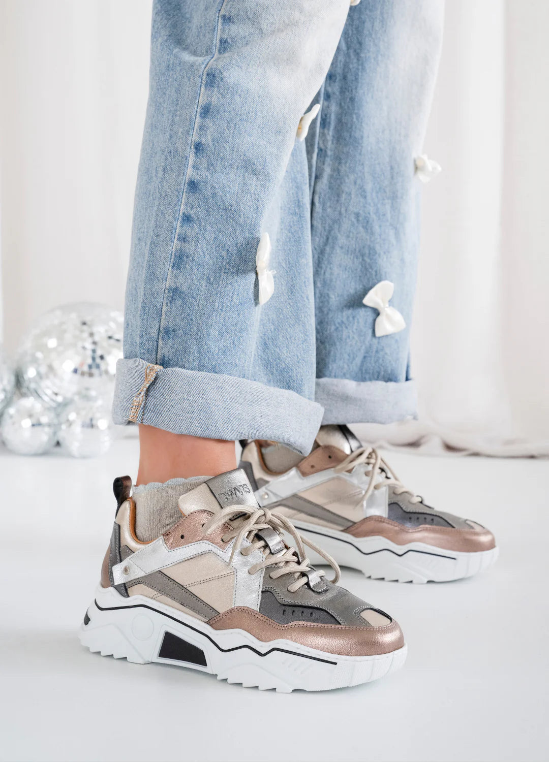 PLUTO METALLIC SNEAKER STONE | DWRS