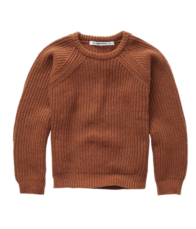 KNIT SWEATER BURNISHED LEATHER | MINGO