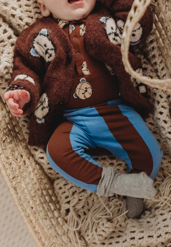 LEGGING BLOCK PRINT BROWN | SPROET & SPROUT