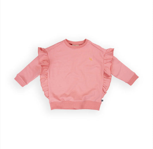 BASIC SWEATER RUFFLED PINK | CARLIJNQ