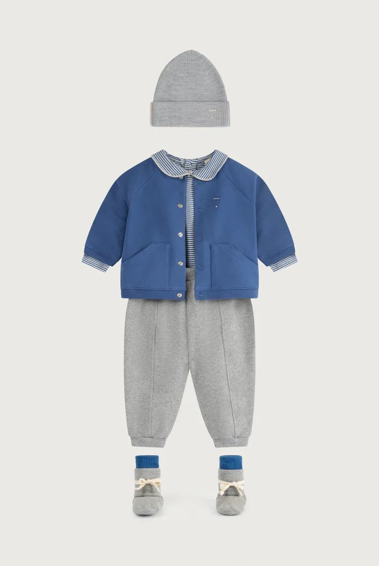 BASEBALL CARDIGAN BLUE MOON | GRAY LABEL