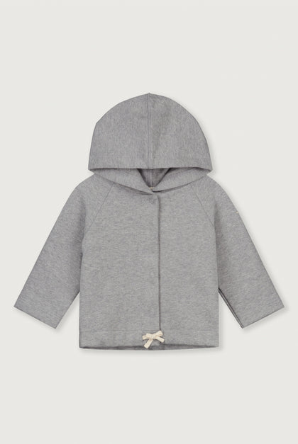 BABY HOODED CARDIGAN GREY | GRAY LABEL