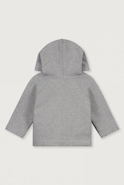 BABY HOODED CARDIGAN GREY | GRAY LABEL