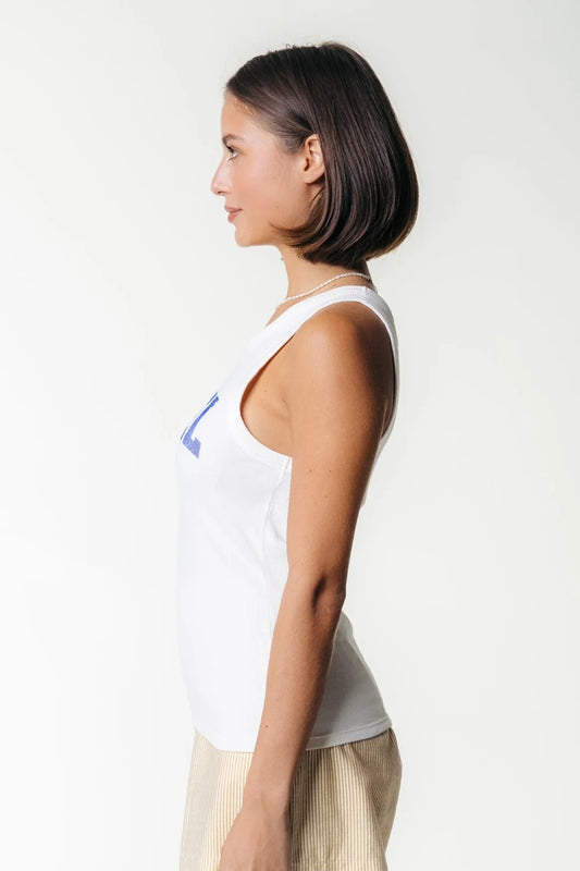 SACHI RIB TANKTOP OFF WHITE | COLOURFUL REBEL