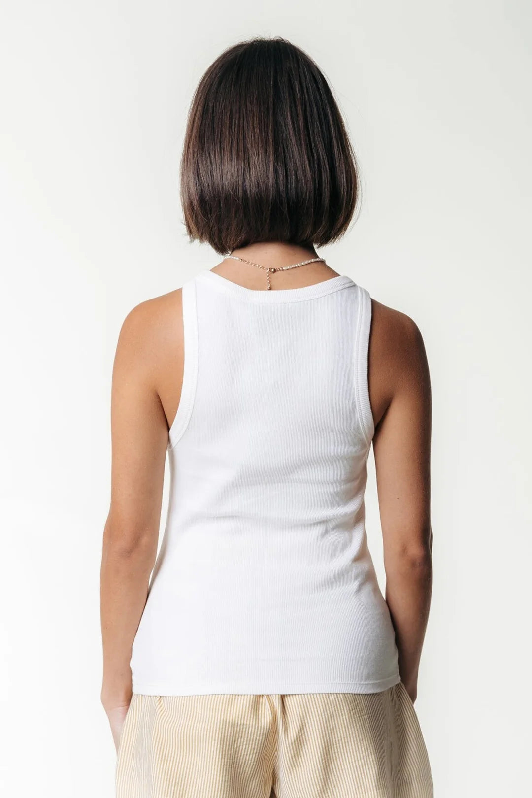 SACHI RIB TANKTOP OFF WHITE | COLOURFUL REBEL