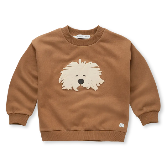 SWEATSHIRT MOUSTACHE DOG | SPROET & SPROUT