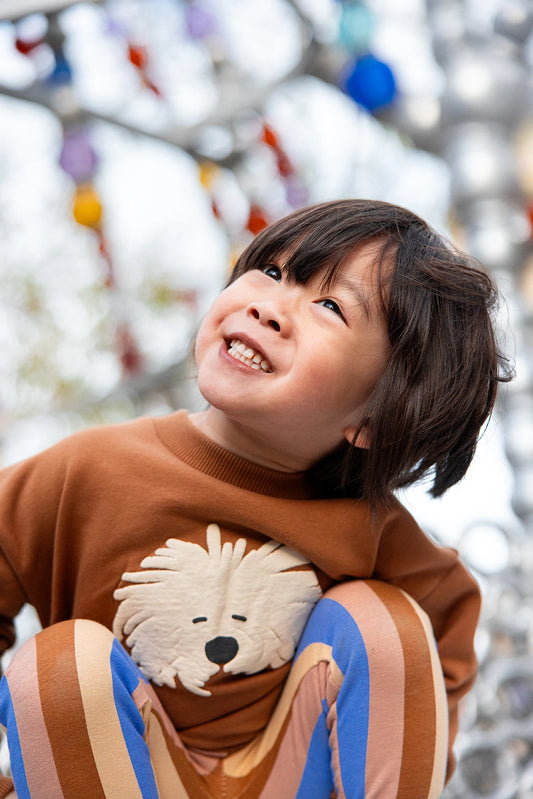 SWEATSHIRT MOUSTACHE DOG | SPROET & SPROUT