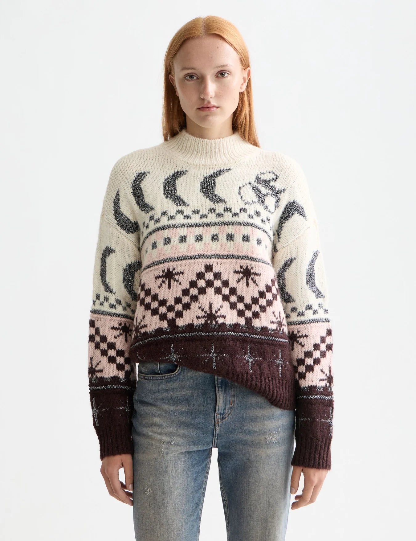 METALLIC FAIR ISLE PULLOVER | SCOTCH & SODA