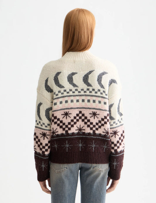 METALLIC FAIR ISLE PULLOVER | SCOTCH & SODA