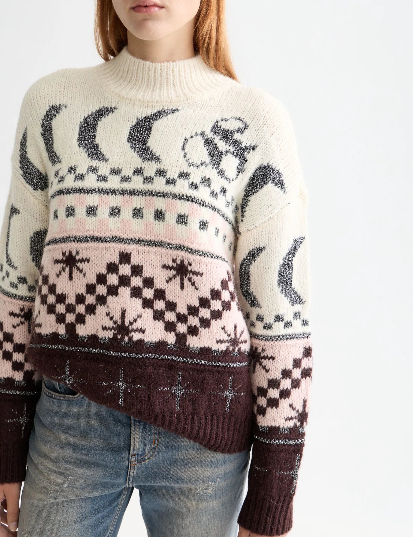 METALLIC FAIR ISLE PULLOVER | SCOTCH & SODA