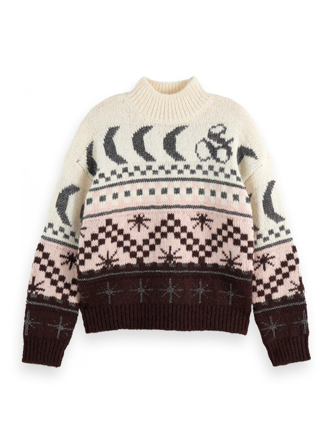METALLIC FAIR ISLE PULLOVER | SCOTCH & SODA