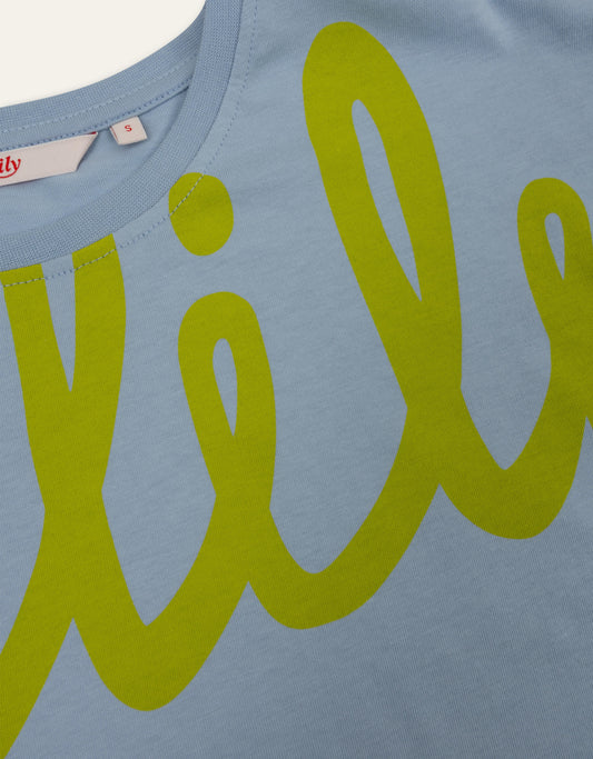 TERNI JERSEY CREW TOP BLUE FOG | OILILY